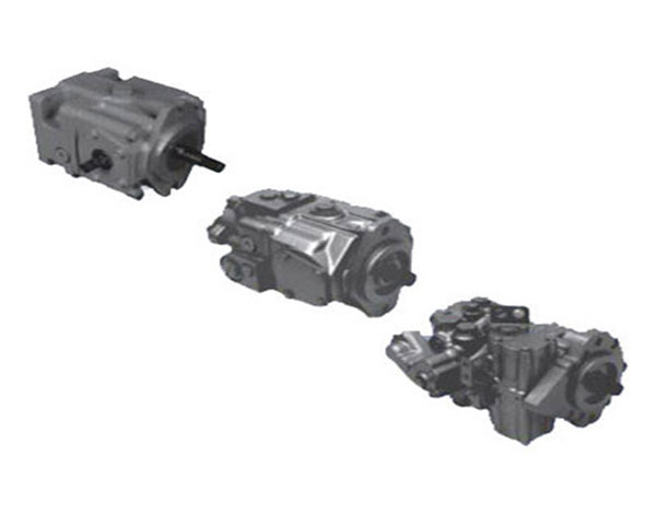 Drei Axialkolbenpumpe Baureihe 40 von Danfoss Power Solutions, schwarz