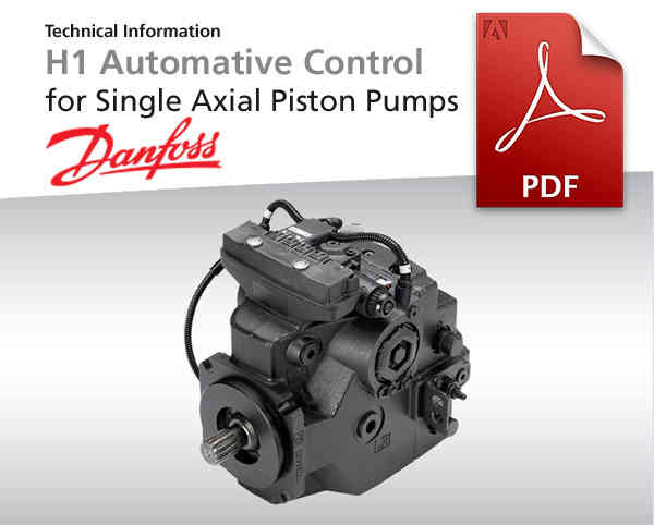 Axialkolbenpumpen Baureihe H1 mit Automotive Control von Danfoss Power Solutions, Katalog-Deckblatt
